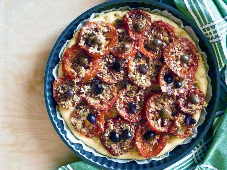 Focaccia con pompori ramati
