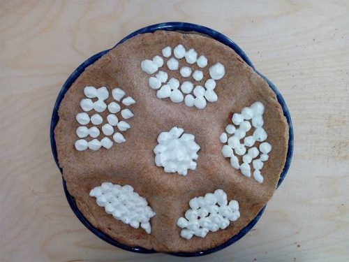 fiore di brisee al farro ripieno