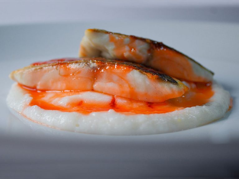 polenta bianca con orata allo spritz sempre